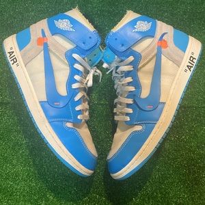 Jordan 1 off white university blue UA